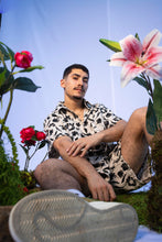 Load image into Gallery viewer, Black &amp; white flower shirt
