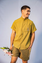 Load image into Gallery viewer, Green brocade doodle short
